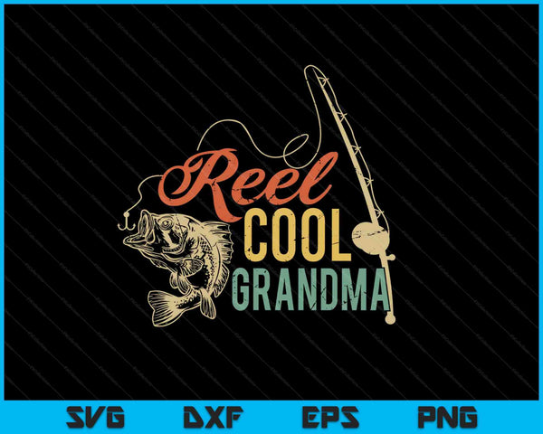 Reel Cool Grandma SVG PNG Cortando archivos imprimibles
