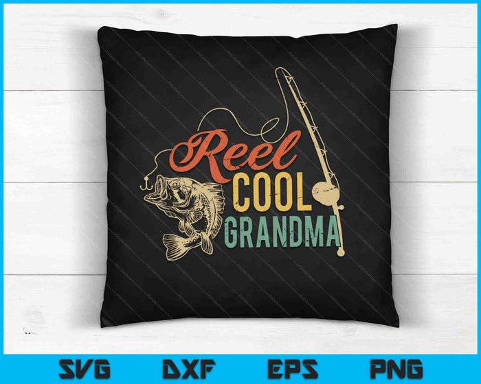 Reel Cool Grandma SVG PNG Cortando archivos imprimibles