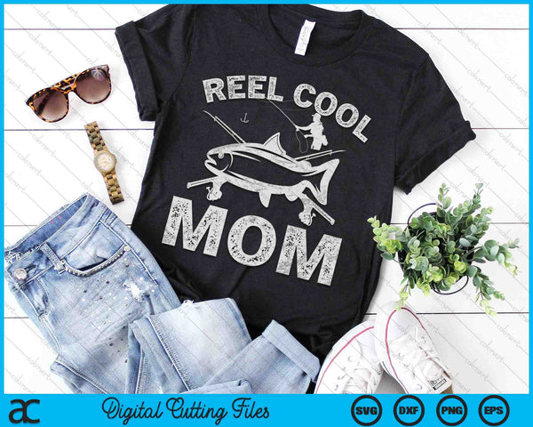 Reel Cool Mom Mother's Day SVG PNG Digital Cutting Files