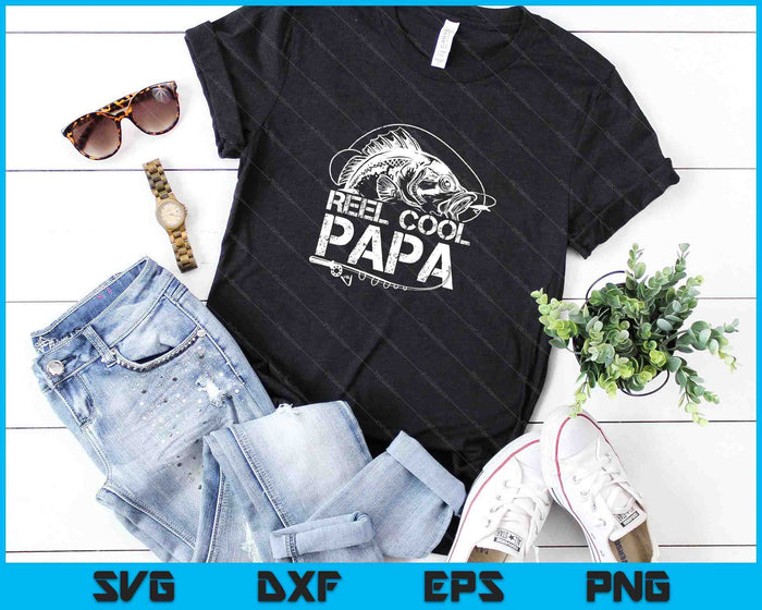 Reel Cool Papa Fishing SVG PNG Digital Cutting Files