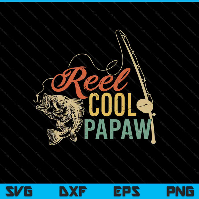 Reel Cool Papaw TShirt Fishing Fathers Day Gifts Sticker