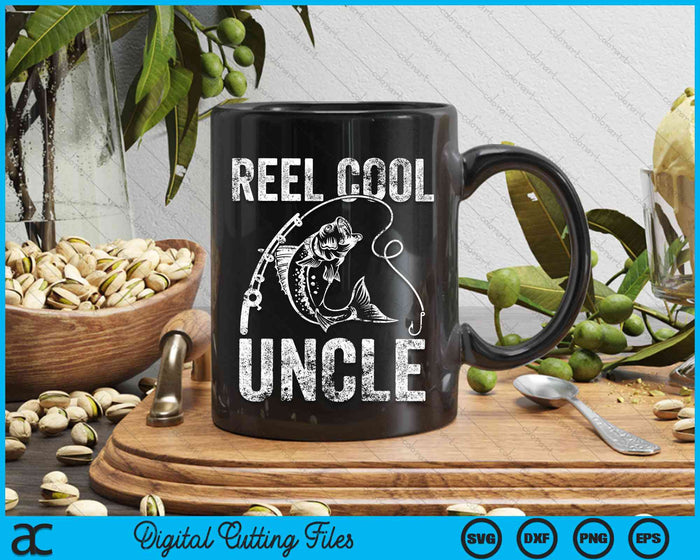 Reel Cool Uncle Fishing SVG PNG Digital Cutting File