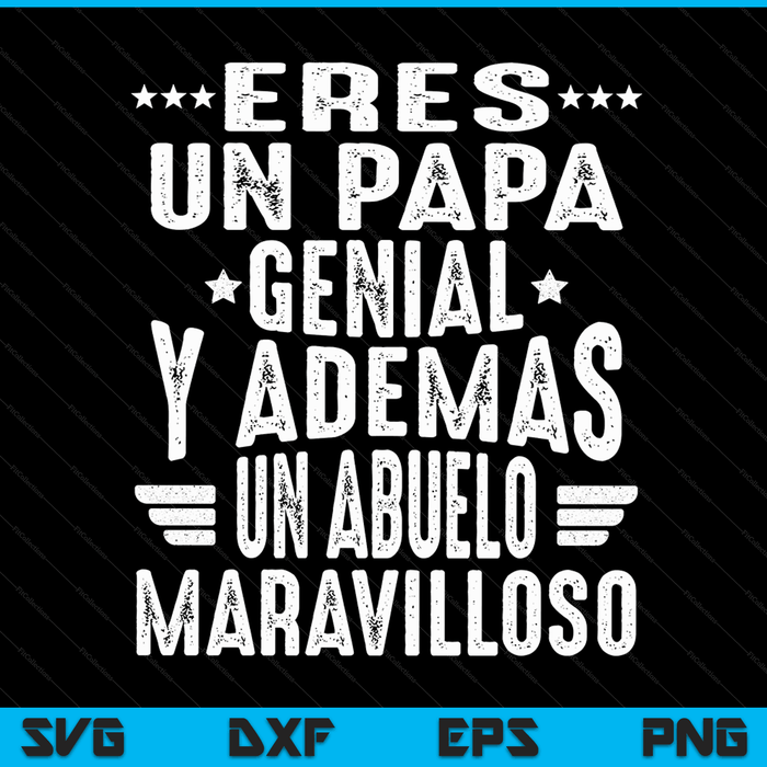 Regalos para abuelo dia Del padre camiseta mejor papa mundo SVG cut file