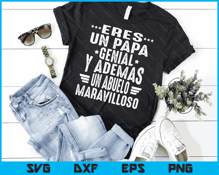 Regalos Para Abuelo Dia Del Padre Camiseta Mejor Papa Mundo SVG PNG digitale snijbestanden