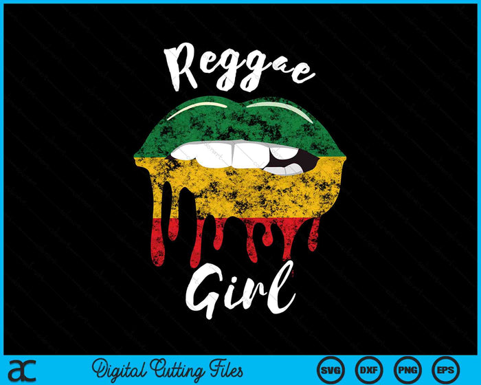 Reggae Girl Labios Rasta Reggae Hippie Rastafari SVG PNG Archivos de corte digital