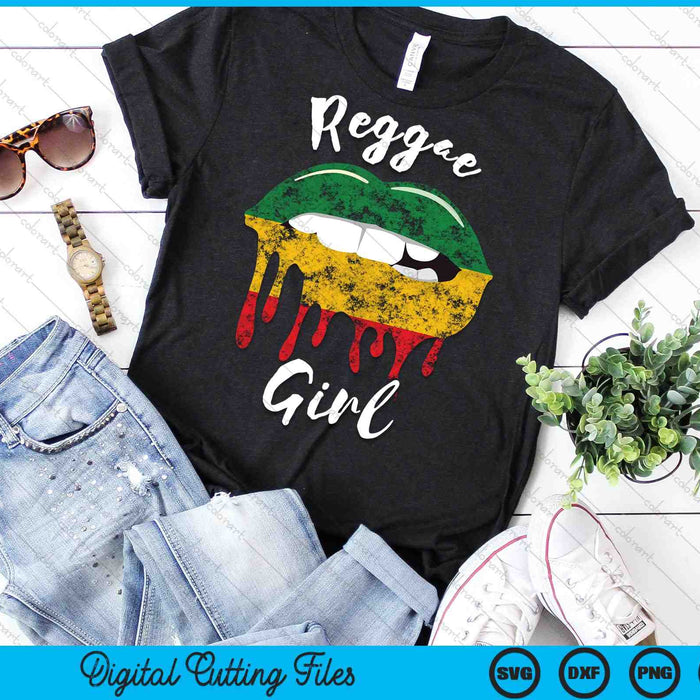 Reggae Girl Labios Rasta Reggae Hippie Rastafari SVG PNG Archivos de corte digital