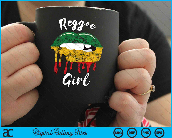 Reggae Girl Labios Rasta Reggae Hippie Rastafari SVG PNG Archivos de corte digital