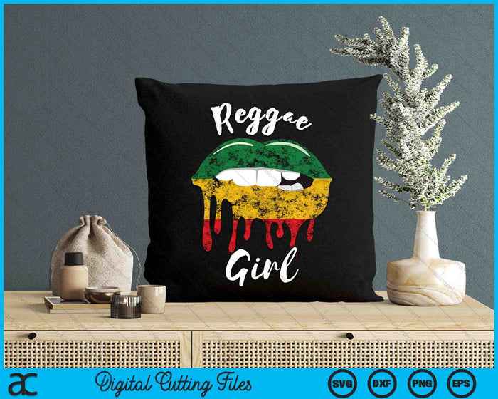 Reggae Girl Labios Rasta Reggae Hippie Rastafari SVG PNG Archivos de corte digital