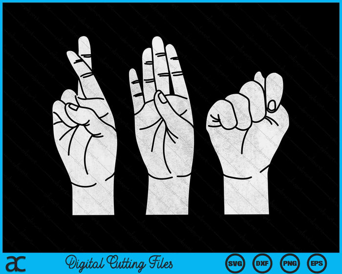 Registered Behavior Technician Sign Language ASL RBT SVG PNG Digital Cutting Files