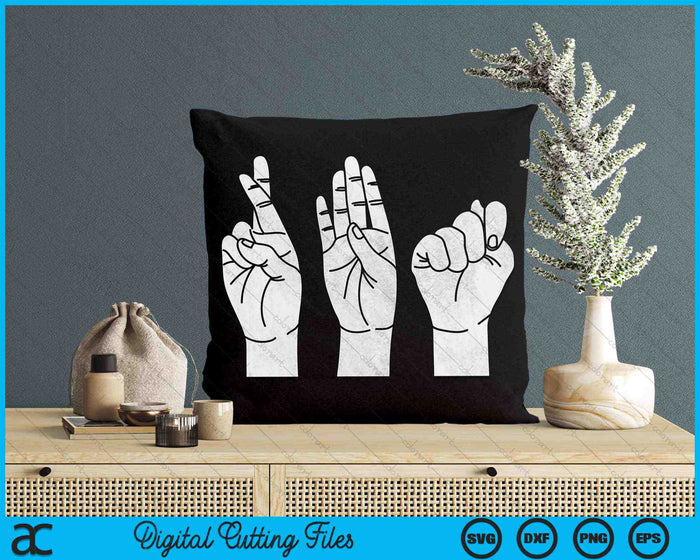 Registered Behavior Technician Sign Language ASL RBT SVG PNG Digital Cutting Files