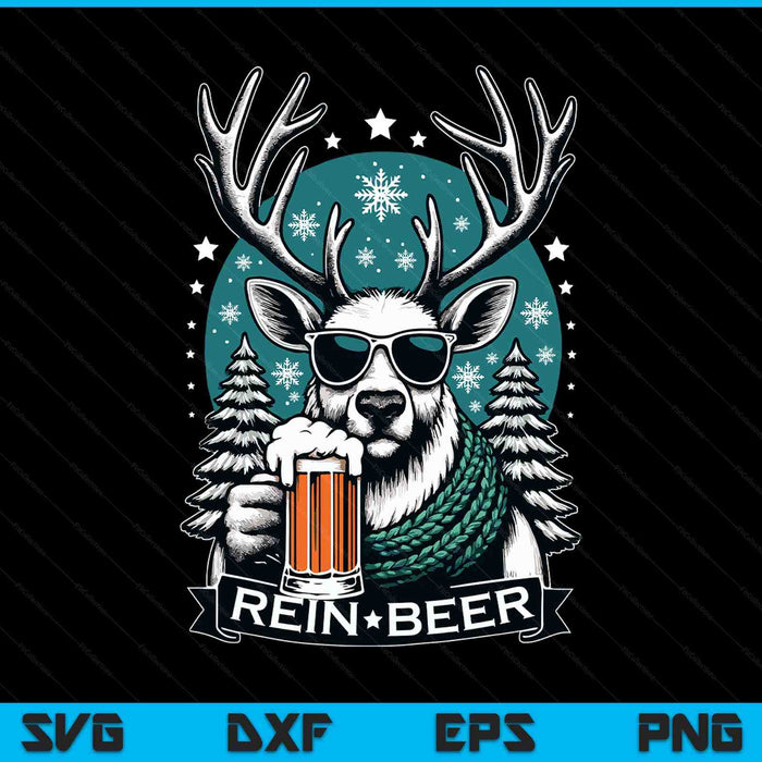 Rein-beer Christmas winter holiday dad joke pun humor SVG cut file
