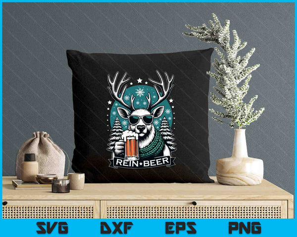 Rein-Beer Funny Christmas Winter Holiday Dad Joke Pun Humor SVG PNG Digital Printable Files
