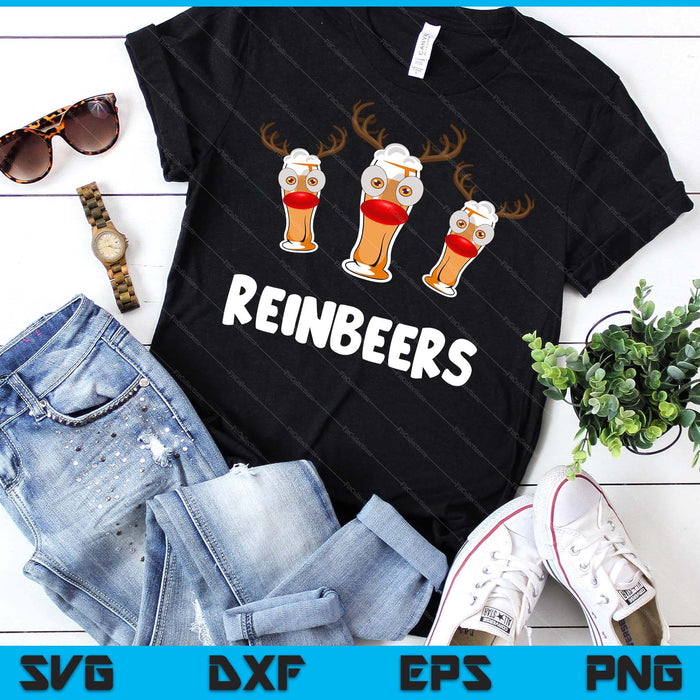 Reinbeers Funny Reindeer Beer Christmas Drinking Xmas SVG PNG Digital Printable Files