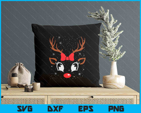 Reindeer Antlers Christmas Outfit Women Girls Kids Xmas SVG PNG Digital Printable Files
