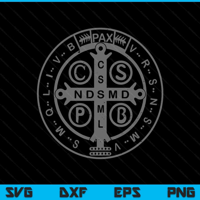 Religious Catholic St. Benedict Medal Christian SVG PNG Digital Printable Files
