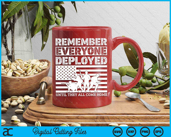 Remember Everyone Deployed R.E.D. Red Friday Military SVG PNG Digital Cutting File