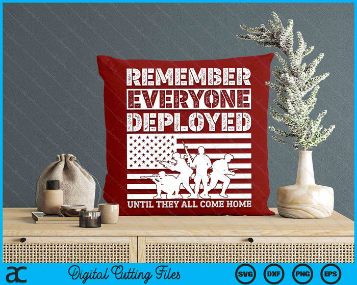 Remember Everyone Deployed R.E.D. Red Friday Military SVG PNG Digital Cutting File