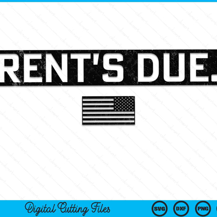 Rent's due work hard bodybuilder weightlifting SVG cut file