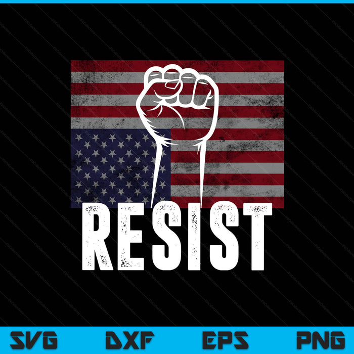 Resist distressed upside down American flag USA SVG cut file