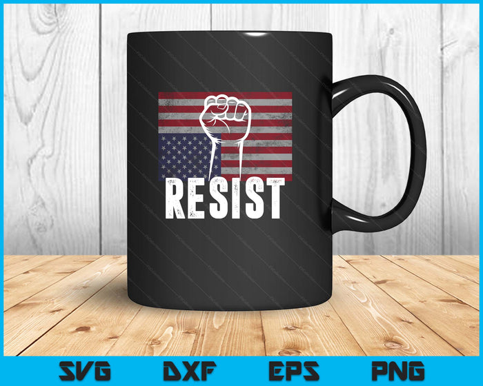 Resist Distressed Upside Down American Flag USA SVG PNG Digital Printable Files