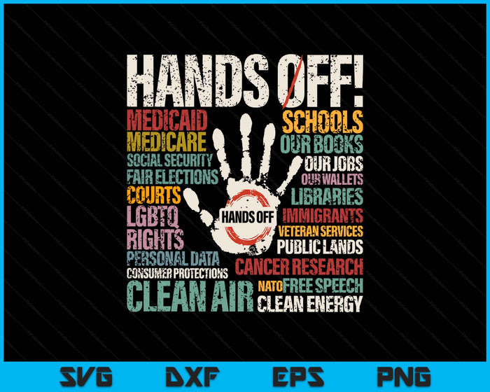 Resist Resistance Statue Of Liberty Hands Off Protest SVG PNG Digital Printable Files