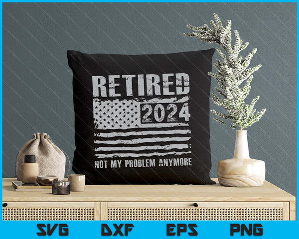 Retired 2024 Decoration Men Women Retirement SVG PNG Digital Cutting File