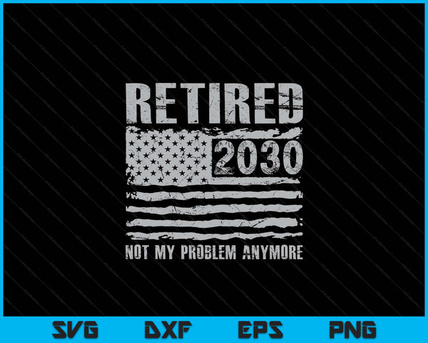Retired 2030 decoration retirement SVG cut file