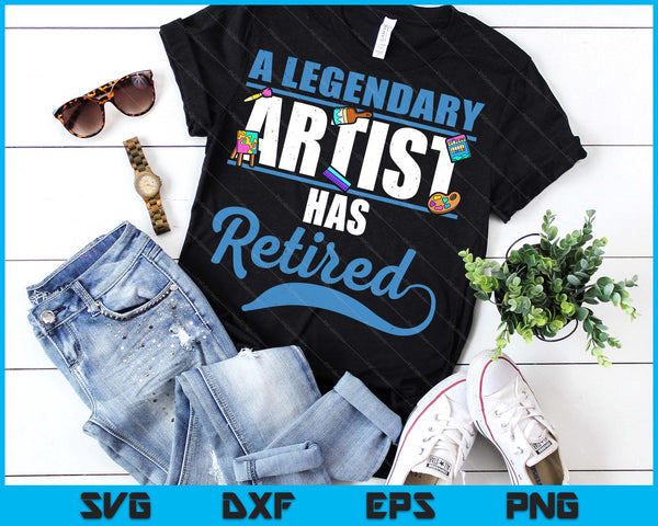 Retired Artist Retirement SVG PNG Digital Printable Files