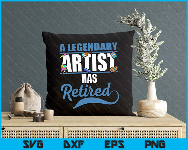 Retired Artist Retirement SVG PNG Digital Printable Files