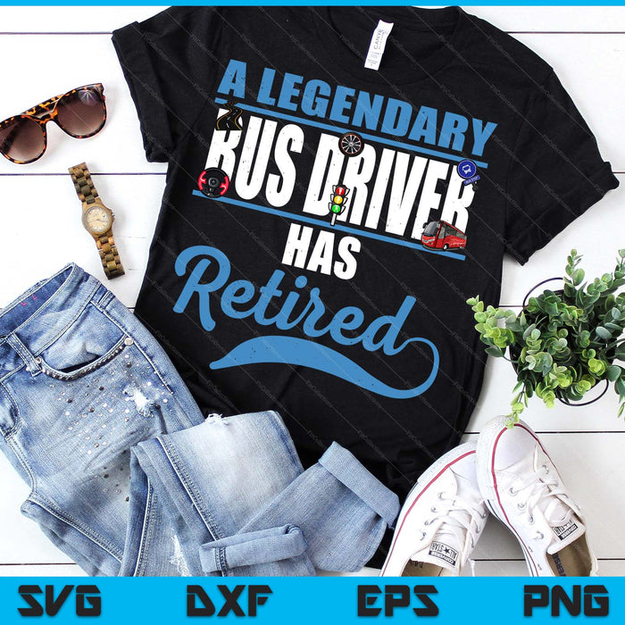 Retired Bus Driver Retirement SVG PNG Digital Printable Files