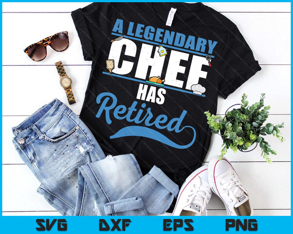 Retired Chef Retirement SVG PNG Digital Printable Files