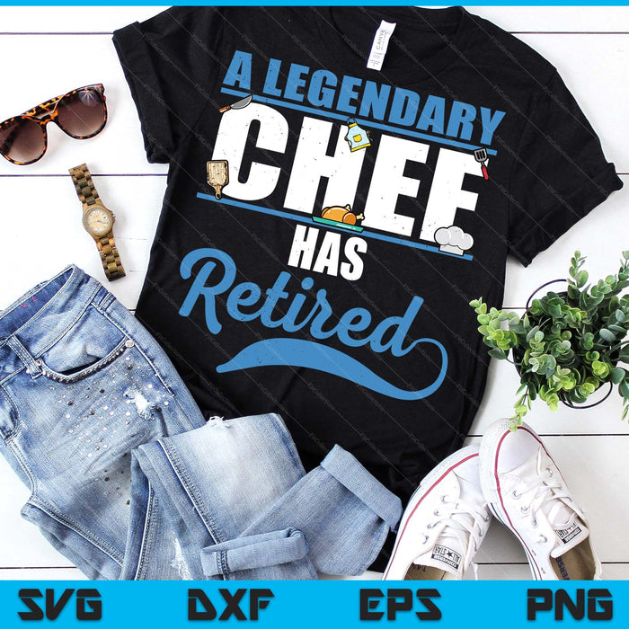 Retired Chef Retirement SVG PNG Digital Printable Files