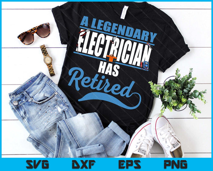 Retired Electrician Retirement SVG PNG Digital Printable Files