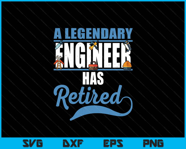 Retired engineer retirement SVG cut file
