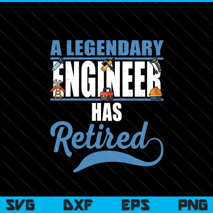 Retired engineer retirement SVG cut file