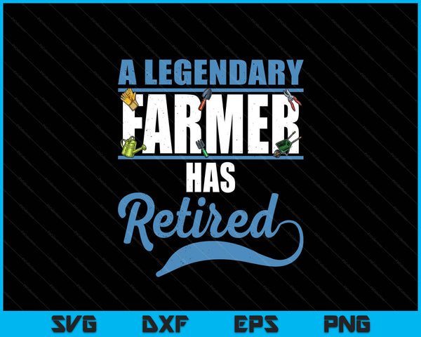 Retired farmer retirement SVG cut file