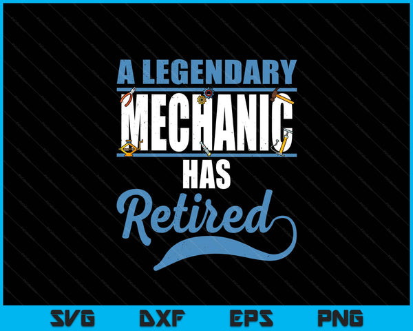 Retired mechanic retirement SVG cut file