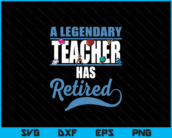 Retired teacher retirement SVG cut file