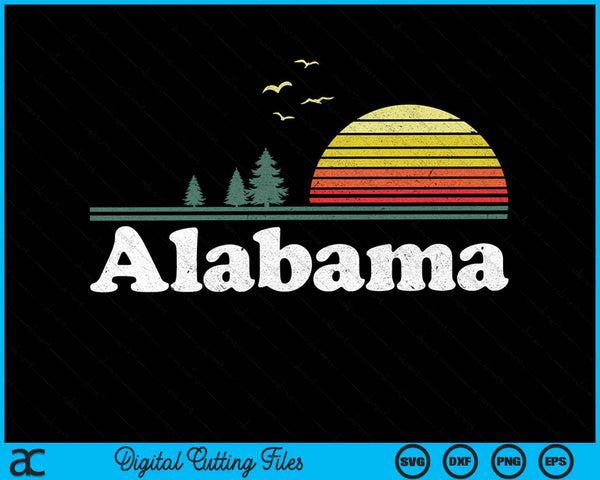 Retro Alabama State Park AL Home Design SVG PNG Cortar archivos imprimibles