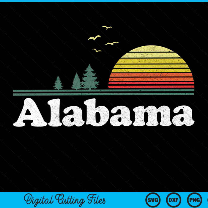 Retro Alabama State Park AL Home Design SVG PNG Cortar archivos imprimibles