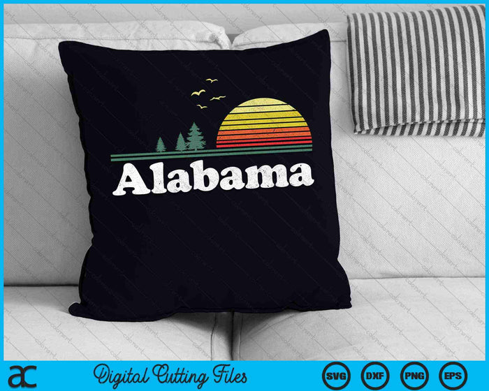 Retro Alabama State Park AL Home Design SVG PNG Cortar archivos imprimibles