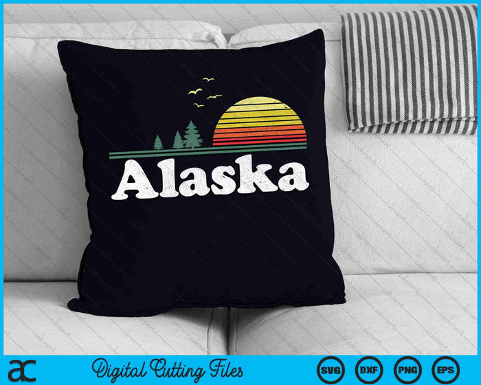 Retro Alaska State Park AK Home Design SVG PNG Cutting Printable Files