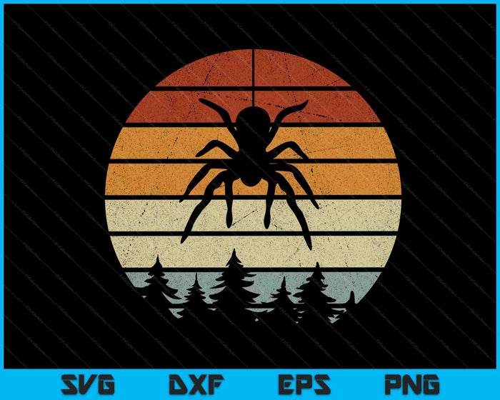 Retro Arachnid Tarantula Spider SVG PNG digitale afdrukbare bestanden