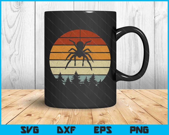 Retro Arachnid Tarantula Spider SVG PNG digitale afdrukbare bestanden