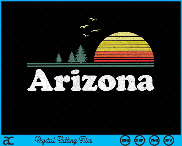 Retro Arizona State Park AZ Inicio SVG PNG Cortar archivos imprimibles