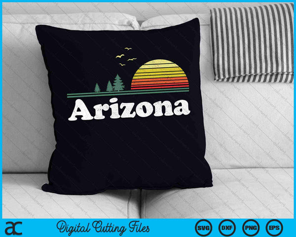 Retro Arizona State Park AZ Inicio SVG PNG Cortar archivos imprimibles