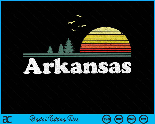 Retro Arkansas State Park AR Inicio SVG PNG Cortar archivos imprimibles