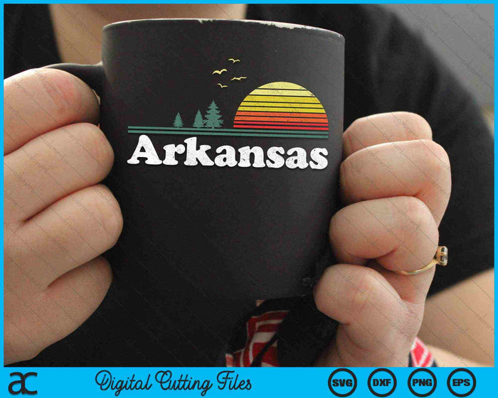 Retro Arkansas State Park AR Home SVG PNG snijden afdrukbare bestanden