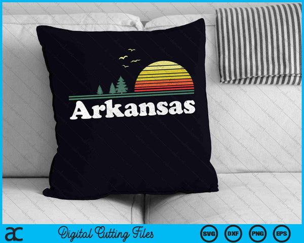 Retro Arkansas State Park AR Inicio SVG PNG Cortar archivos imprimibles