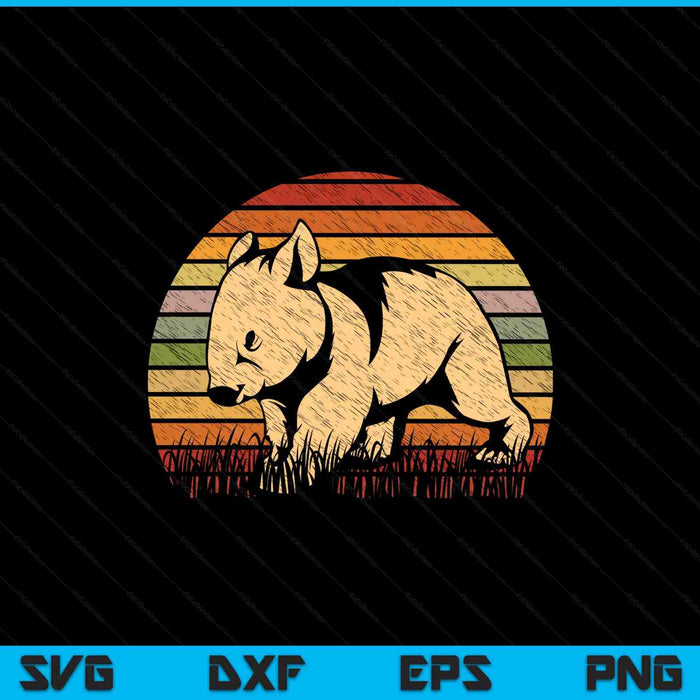 Retro Australian Wombat Lover Wildlife Aussie Wombat SVG PNG Digital Printable Files